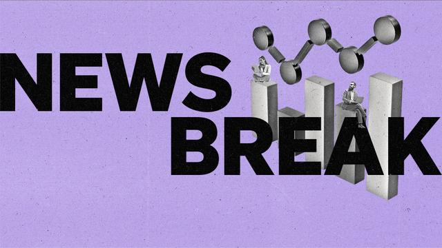 The Current News Break with a graph and trending chart graphic.