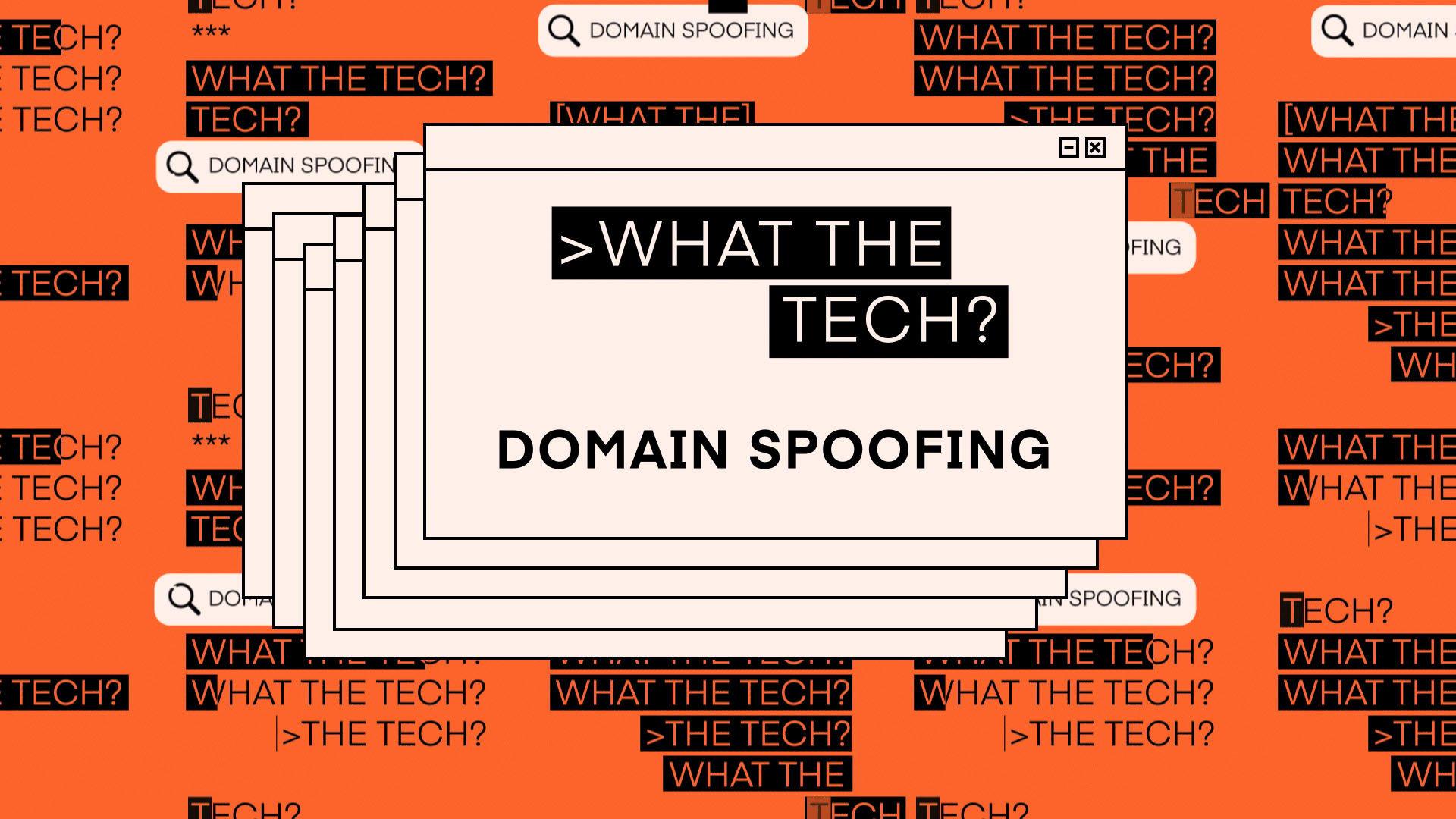 What the tech is domain spoofing?