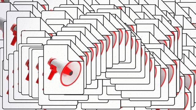 Files showing megaphones copied and filling the entire image.